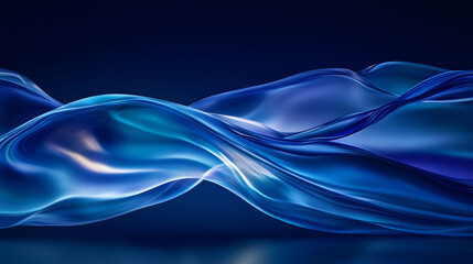 Sleek Liquid Background Displaying Smooth Blue Gradients and Flowing Shapes in Vibrant Fluid Art. Generative AI
