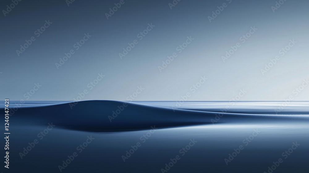 Poster smooth liquid surface in gradients of blue and teal creating a serene and calming ambiance. generati
