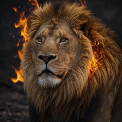 Naklejka premium portrait of a lion