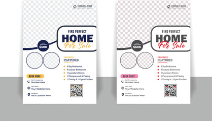 Realestate home sell flyer or poster design