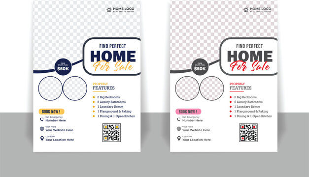 Realestate home sell flyer or poster design