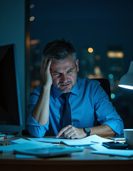 a man sitting at a desk with a computer