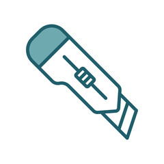 cutter knife icon vector design template simple and clean