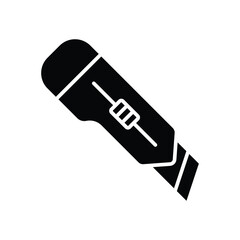 cutter knife icon vector design template simple and clean