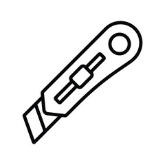 cutter knife icon vector design template simple and clean