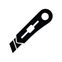 cutter knife icon vector design template simple and clean