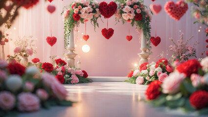 Fototapeta premium Valentine's Day, Love, Romance, Roses, Flowers, Romantic Gift 