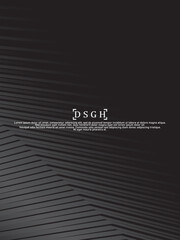 Abstract futuristic dark black background with modern design. Realistic 3d wallpaper with luxurious flowing lines. Elegant background for posters, websites, brochures, cards, banners, banners, etc.