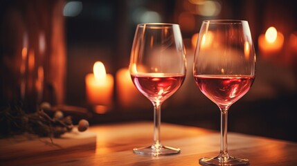 two glasses of red wine