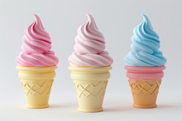 ice cream on white background