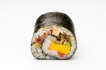 白背景に縁起物の恵方巻の断面クローズアップ © kai