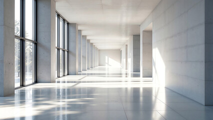 Fototapeta premium bright interior of the office hall . Generative AI