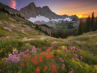 Obraz premium sunrise in the mountains