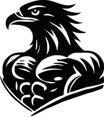 Body Builder Character with Eagle Head