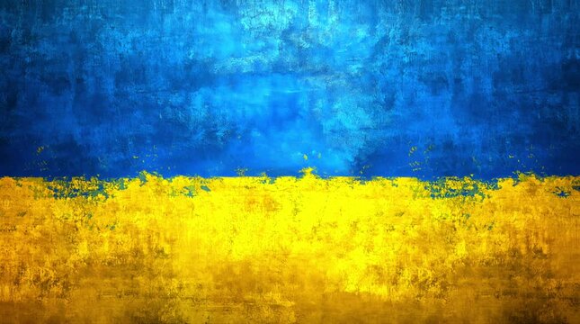 Ukrain Flag Colorful Background Loop.