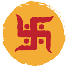 Swastica Symbol of hinduism religion Vector Art Illustration
