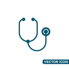 Simple Stethoscope Icon Design Template 