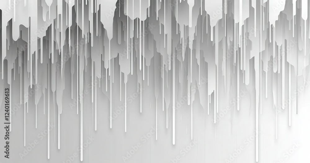 Poster abstract grayscale background with vertical lines of varying heights and shades of gray, creating a 