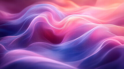 Fototapeta premium Abstract Pink Purple Blue Wave Flowing Soft Gradient Background Art Silk Image Color Style Fluid 