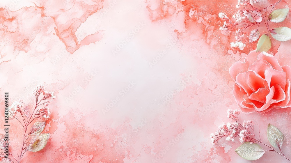 Poster a smooth pastel pink background with delicate textures, perfect for creating a soft and inviting env