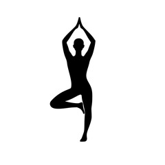 Yoga Silhouette: Find Your Balance and Inner Peace through this Calming Asana. Perfect for Wellness, Fitness, and Mindfulness Practices.