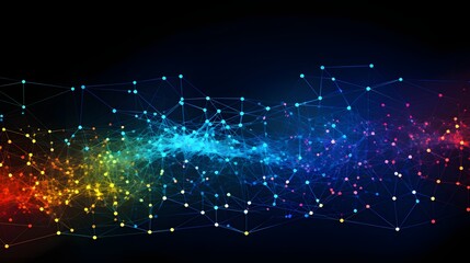 Obraz premium Captivating abstract visualization depicting the complex and interconnected processes of intelligence and deep learning This digital showcases the fluid dynamic