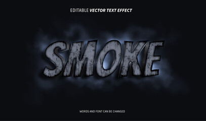 smoke editable text effect