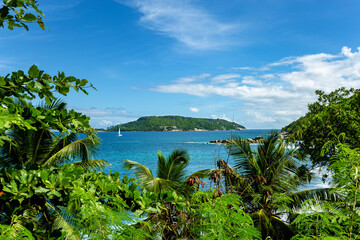 Island Conception, Port Launay Marine Park, Island Mahe, Republic of Seychelles, Africa.