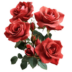 red roses on white background