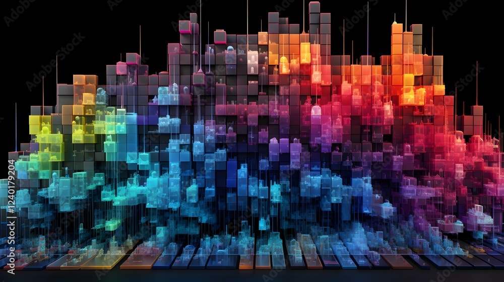 Aufkleber captivating periodic table infographic with dynamic visual effects a striking scientific data visual