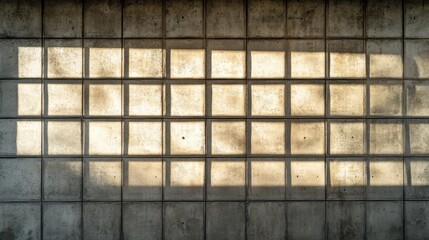 Concrete Wall with Light Shadow Pattern