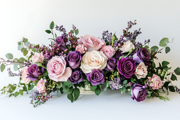 bouquet of roses on a white background