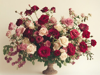 bouquet of roses in a vase