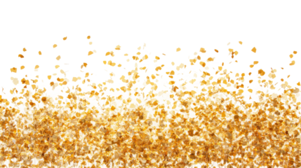 Confetti falls against a transparent background during a festive celebration, adding joy and excitement to any occasion, day or night