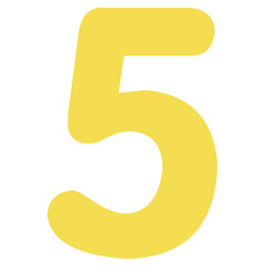 number red and yellow colored icon pack