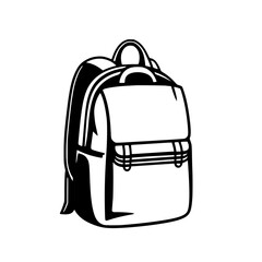 Black and white illustration of a backpack, perfect for travel, school, or everyday use. A stylish and versatile accessory for any adventure!