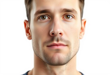 Male portrait on white background