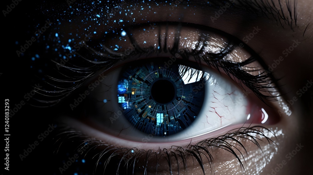 Poster exploring the ethical landscape of ai driven surveillance and digital privacy concerns visualizing t