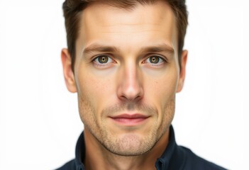 Obraz premium Male portrait on white background