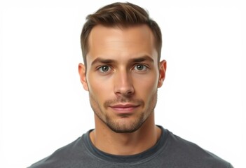 Obraz premium Male portrait on white background