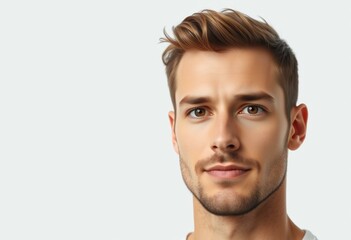 Fototapeta premium Male portrait on white background