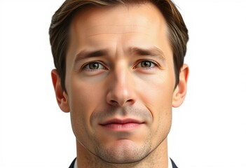 Fototapeta premium Male portrait on white background
