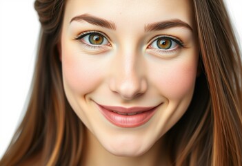 Obraz premium Female portrait on white background