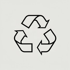 Obraz premium recycle symbol icon, Recycle icons on white background, Recycle sign black and white clip art, Recycling Symbol Line Icon with Editable space 