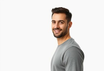 Fototapeta premium Male portrait on white background