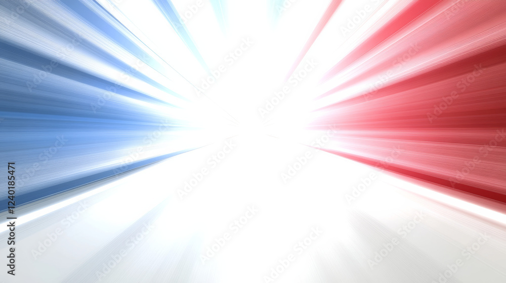 Poster dynamic abstract background with blue and red light rays