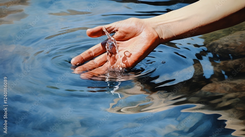 Poster exploring the pressing environmental issue of water contamination and its significant consequences o