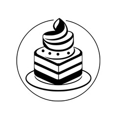 A delectable cake, layered with creamy frosting and topped with a swirl of whipped cream. Perfect for birthdays, celebrations, or simply satisfying a sweet craving.