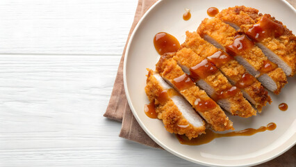 fried pork with sauce