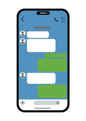 携帯電話のメッセージトーク画面 05